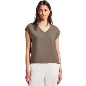 Street One Damesshirt met V-hals, Mute Mocha, 46