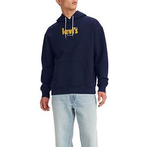 Levi's Heren Relaxed Graphic Sweatshirt Hoodie Hoodie, Poster Logo Naval Academy, XL