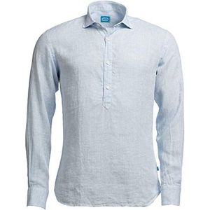 Panareha Linnen Popover Overhemd voor Heren MAMANUCA Lichtblauw (M)