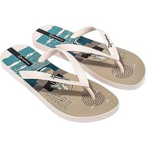 Ipanema Tropical AD Teenslippers voor heren, beige/grijs/blauw, 38 EU, Beige Grey Blue, 38 EU