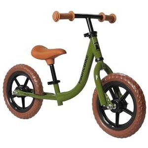 FabricBike Mini 12"" - Loopfiets voor 18 Maanden - 4 Jaar Oude Jongens Meisjes. Trainingsfiets zonder pedalen. Ultralichte leerfiets met verstelbaar stuur en zadel. (Mini Cayman Green)