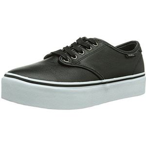 Vans Camden Platform, lage sneakers voor dames, Zwart leder, 41 EU