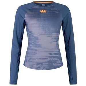 Canterbury Vapodri Graphic Superlight T-shirt met lange mouwen voor jongens, Middernacht Marine, 16 jaar