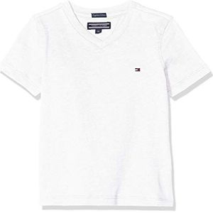 Tommy Hilfiger Jongens T-shirt korte mouwen V-hals, wit (bright white), 74 cm