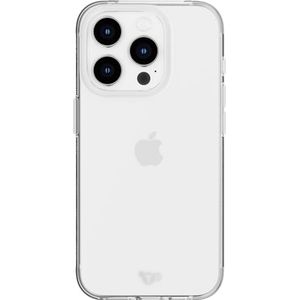 Tech21 Evo Lite Clear hoesje voor iPhone 15 Pro, Semi-Transparant, Standaard telefoonhoesje, TPU en Biologisch afbreekbaar materiaal, Valbescherming: 2.4m