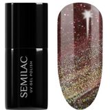 Semilac - UV Hybrid Galaxy Flash Gel Nagellak - Tint 824 Digital Red - 7 ml