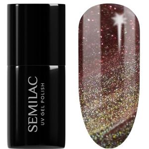 Semilac - UV Hybrid Galaxy Flash Gel Nagellak - Tint 824 Digital Red - 7 ml