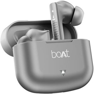boAt Airdopes 91 inch Ear TWS oordopjes met 45 uur speeltijd, Beast-modus met 50 ms lage latentie, dubbele microfoons met ENx, ASAP Charge, IWP Tech, IPX4 & Bluetooth v5.3 (Mist Grey)