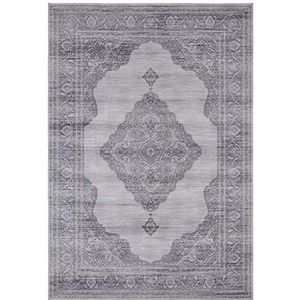 Nouristan Oosterse vintage tapijt Carme leisteen grijs, 160x230 cm