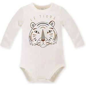 Pinokio Bodysuit lange mouwen LE Tigre, 100% katoen, ecru met tijger, jongens 62-92 (92), ecru tijger, 92 cm