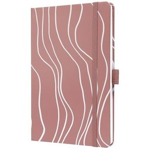 SIGEL J5351 weekkalender Jolie 2025, Rosy Meringue, ca. A5, hardcover, elastiek, penlus, insteekzak, 174 pagina's, van duurzaam papier, afsprakenplanner