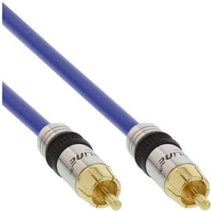 InLine Cinch Kabel Audio, Premium, vergulde stekker, 1x RCA-stekker/stekker, 5m