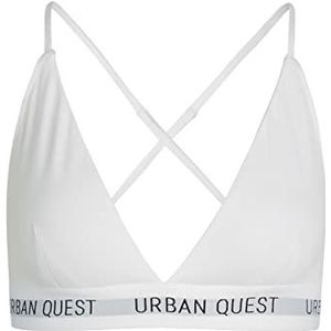 URBAN QUEST Dames 2-pack Bamboo Triangle Bra Strap, Wit, XL