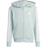 adidas Niñas ESSENTIALS FULL ZIP HOODIE, Wonder Sage/white, 7-8 Years
