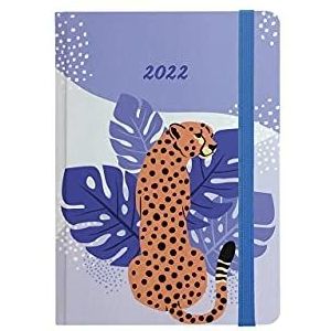 LETTS Cheetah A6 1 week op 2 pagina's meertalig Peach 2022