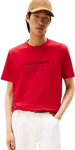 TOMMY HILFIGER - Shirt - Rood/Zwart - T-shirt