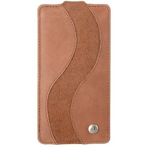 Melkco SEXPRILCJS1BNCVBNSE Limited Edition Jacka Type Premium Lederen Hoesje voor Sony Xperia Z1 Honami - Klassiek Vintage Bruin/Suède Bruin