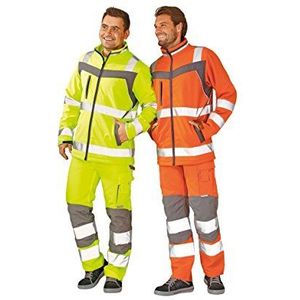 Planam SoftShell Softshell Jacket ""Plaline"", 1 stuk Large oranje/leigrijs.