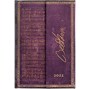 Paperblanks Beethoven, 12-maandenkalender 2022, vioolsonate nr. 10, verticaal, mini (100 × 140 mm)