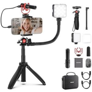 NEEWER - Vlogging-set - Inclusief LED-licht - USB C Niermicrofoon - Voor Telefoon