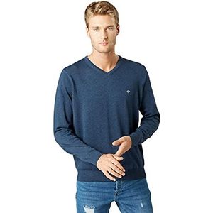 FYNCH-HATTON Herentrui met V-hals, blauw (Night 680), 3XL