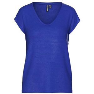PIECES Pcbillo Tee Lurex Stripes JRS Noos Bc, Bluing., M