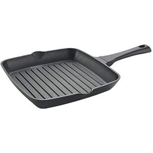 Metaltex XPERT Grillpan van gegoten aluminium, 28 x 28 cm, antiaanbaklaag, 3 lagen ILAG, volledige inductie geschikt voor alle warmtebronnen