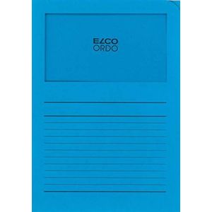 Elco Ordo ""Classico"" documentenmap met kijkvenster - Helderblauw - doos van 10