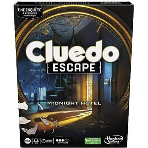 Cluedo Escape: Het Midnight Hotel-bordspel, eenmalige Escape Room-spellen voor 1-6 spelers, coöperatieve detectivespellen (Franse versie)
