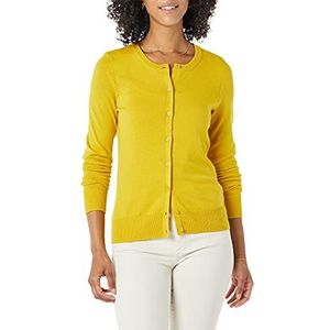Amazon Essentials Women's Lichtgewicht vest met ronde hals (verkrijgbaar in grote maten), Donkergeel, XS