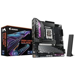GIGABYTE B860M AORUS ELITE WIFI6E moederbord - Intel Core Ultra Series CPU's, 12+1+2+1 fasen VRM, tot 6400MHz DDR5, 1xPCIe 5.0 + 2xPCIe 4.0 M.2, 2.5GbE LAN, WIFI 6E, Thunderbolt