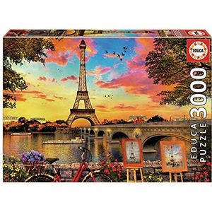 Educa Borrás 17675 Sonnenuntergang Educa Borras Sunset in Paris 3000 Jigsaw Puzzle, Multi