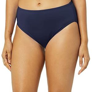 24th & Ocean Dames Solid Mid Waist Hipster Zwempak Bottom Bikini-onderstuk, middernacht, XX-Large
