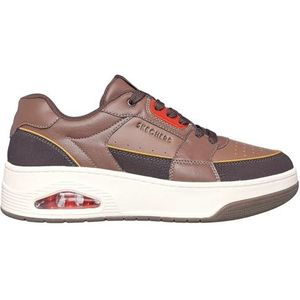 Skechers Uno Court Low-Post Sneaker voor heren, Bruin, 42.5 EU