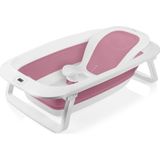 Lionelo Baby Bubble - Opvouwbaar Baby Bad - Thermometer en Badzitje - Voor Kinderen 0 tot 3 Jaar - Inklapbare Siliconen Bad - Afvoer en Antislip Poten - Compact voor Reizen
