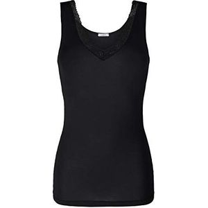 HUBER Dames okselshirt onderhemd, zwart (7665), 36