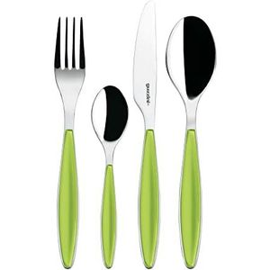 Guzzini - Feeling, 24-delige bestekset, appelgroen, 15,8 x 7,5 x h25,5 cm