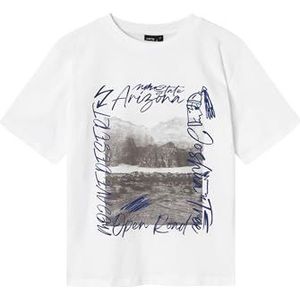 NAME IT Jongens Nlmniki Ss L Top T-shirt, wit (bright white), 146-152