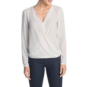 Esprit Regular Fit blouse voor dames met wikkeleffect