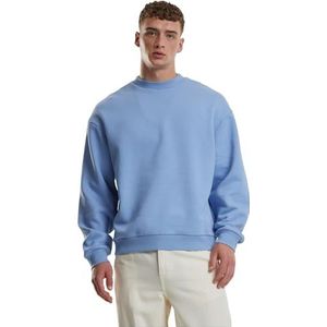 Urban Classics Fluffy Crewneck Herensweater met ronde hals, oversized fit, maten S-5XL, Powderblue, XXL