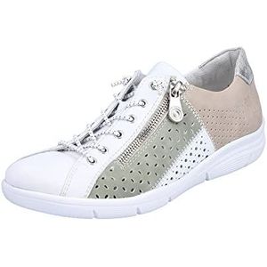 Rieker L7465 Sneakers voor dames, wit, 36 EU