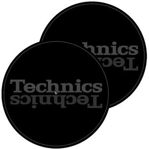 Technics Slipmat Duplex 7: Grijze Spiegel op Zwart