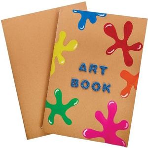 Baker Ross FX316 A5 Schetsboeken - Set van 6, Schetsblok voor Kinderen en Volwassenen, Tekenblok voor Scholen, Tekenpapier