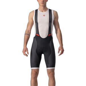 CASTELLI Competitieset BIBSHORT, fietsshorts, zwart/zilvergrijs, maat S voor heren