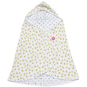 Babybadhanddoek Öko-Tex Standard 100 van mousseline katoen capuchon handdoek 65x130cm - vlekkergeel