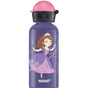 SIGG Sofia The First drinkfles voor kinderen, 0,4 liter, vrij van schadelijke stoffen, met lekvrij deksel, vederlichte drinkfles van aluminium