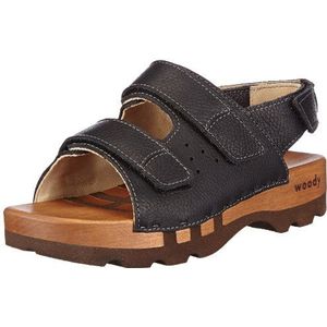 Woody Justin 7911/22 heren sandalen, Zwart Galia Zwart, 40 EU