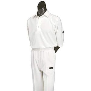 Gunn & Moore GM, Cricket shirt & broek, Maestro, sneldrogende moderne stof, crème gebroken wit met GM logo, maten XXS tot XXXL