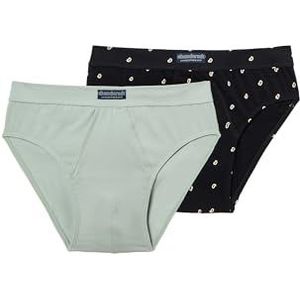 Abanderado 2 x Ocean-lijn, modieus, mpks voor heren, mintgroen, zwart, bedrukt, 48