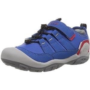 KEEN Uniseks Knotch Hollow Sneakers voor kinderen, Klassiek blauw rood tapijt, 31 EU